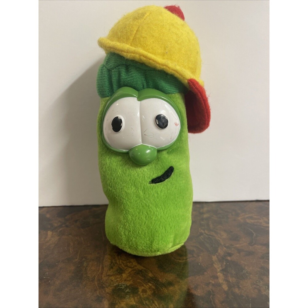 Big Ideas Veggie Tales Junior Asparagus 7" Plush Stuffed Toy Flaws Cap And Eyes